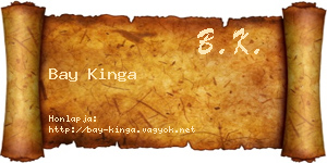 Bay Kinga névjegykártya